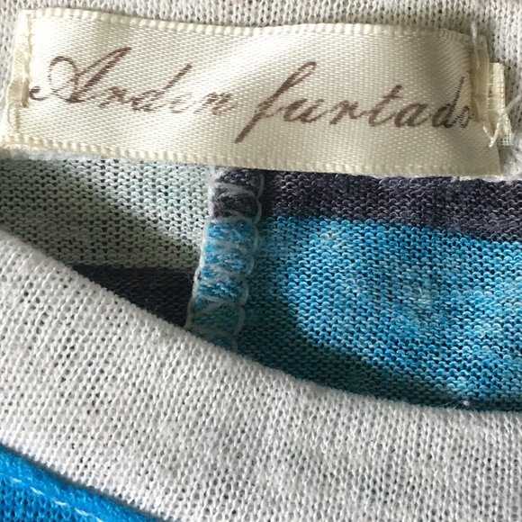 Arden Furtado Blue and White Striped Shirt - Picture 4 of 4